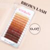 12 Colored Brown Eyelash